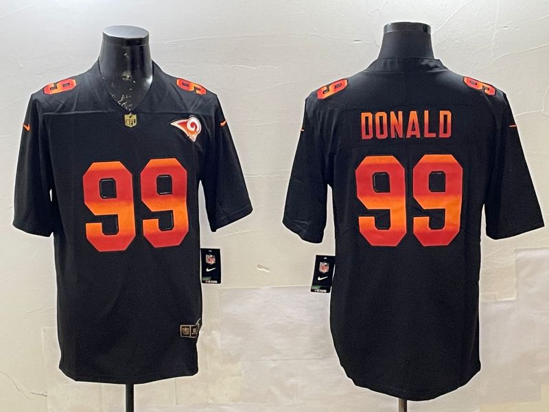 Men Los Angeles Rams #99 Donald Black Fashion 2025 Nike Limited NFL Jersey style 1